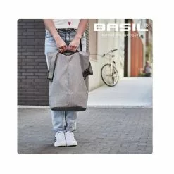 Basil City Shopper Grå Bagtaske -Herrecykler Butik 177805